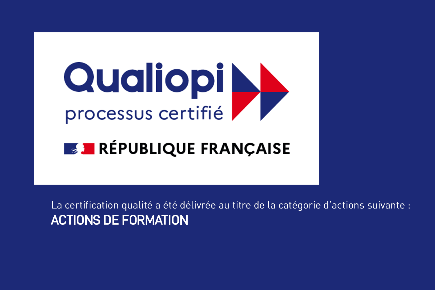 Centre de Formation certifié Qualiopi